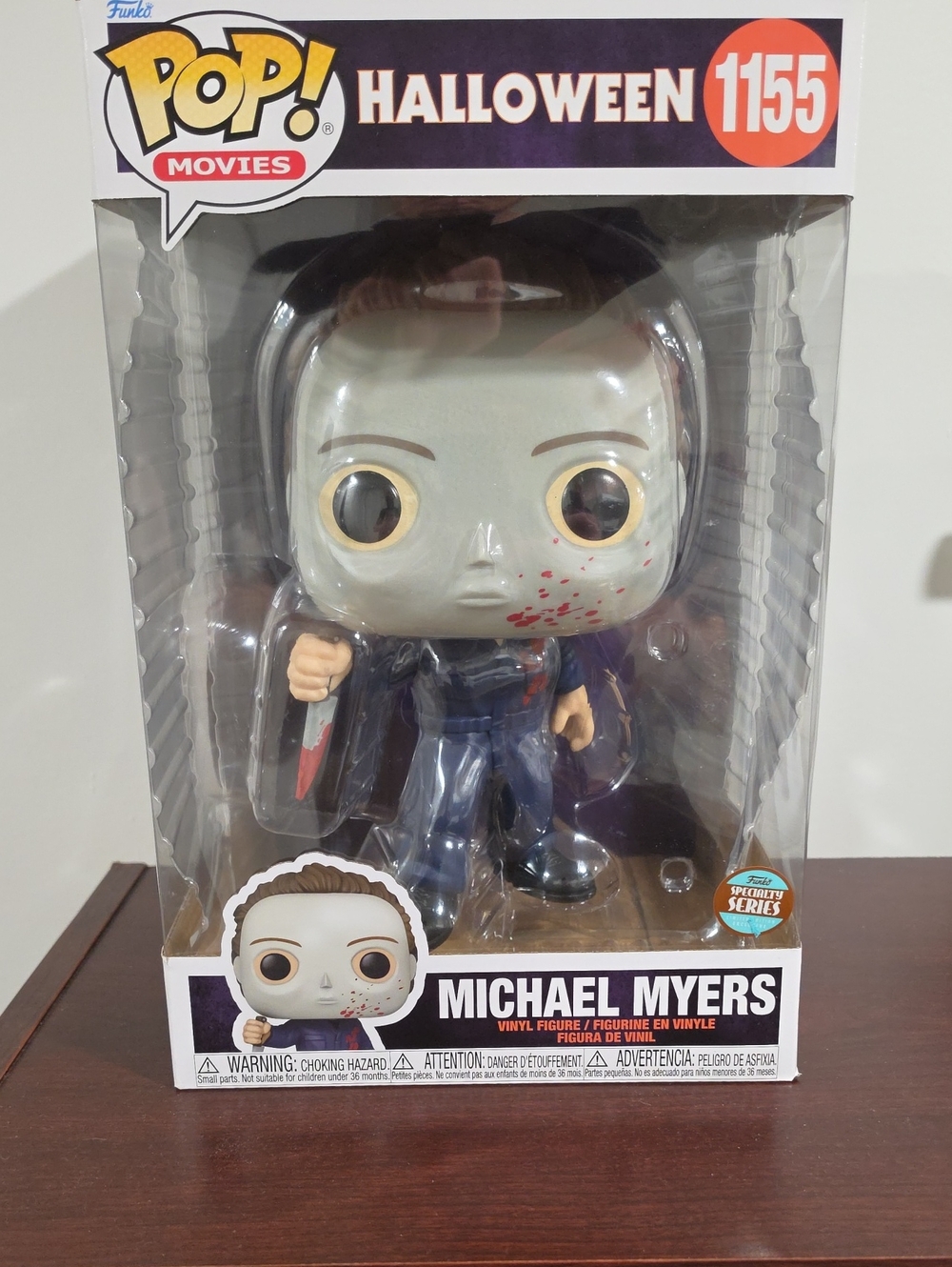 Funko Pop! Movies 10 Inch Michael Myers Figure - White, Blue, Black
